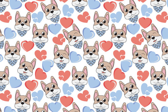 Cute Dog Cartoon Pattern