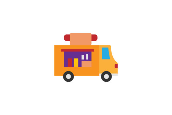 Food Vector Icon – Hot Dog Truck