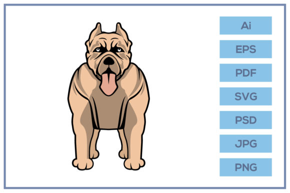 Pitbull Dog Cartoon Design