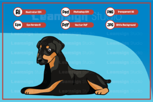Sitting Dog Character Illustration